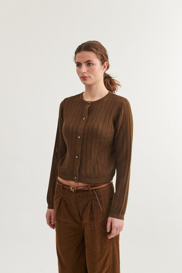 Basic Apparel Tricia Cardigan Sweaters 620 Desert palm